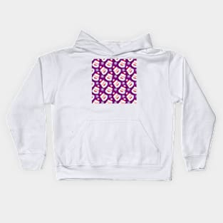 Purple Christmas Pattern Kids Hoodie